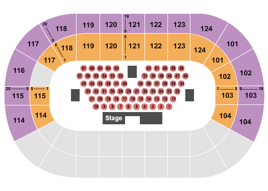 Mary Brown's Centre Endstage Tables Seating Chart