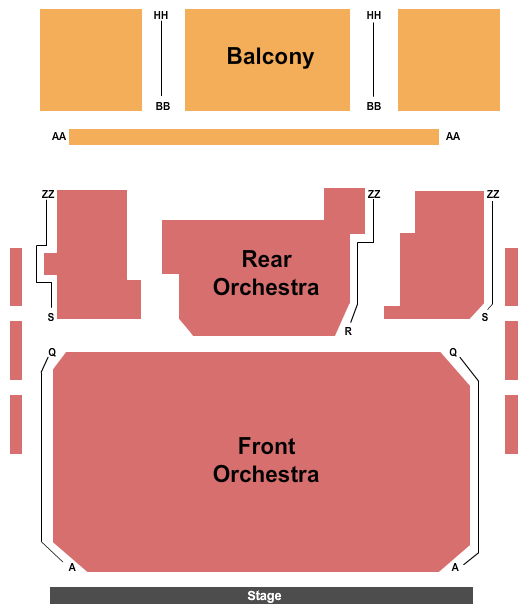 Mary D'Angelo Performing Arts Center End Stage Seating Chart