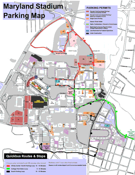 SECU Stadium Parking Seating Chart | Cheapo Ticketing