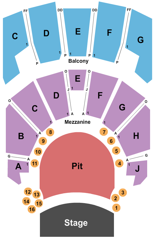 seating chart for Cleveland Masonic Auditorium - Endstage 2 - eventticketscenter.com