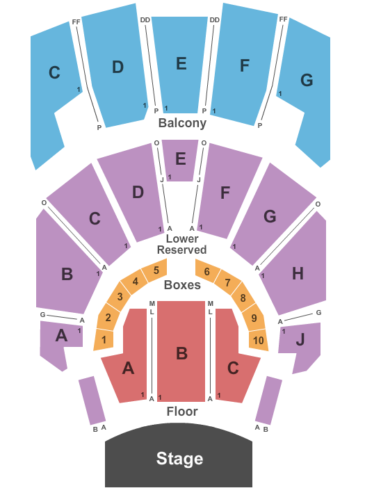 TempleLive - Cleveland End Stage Seating Chart