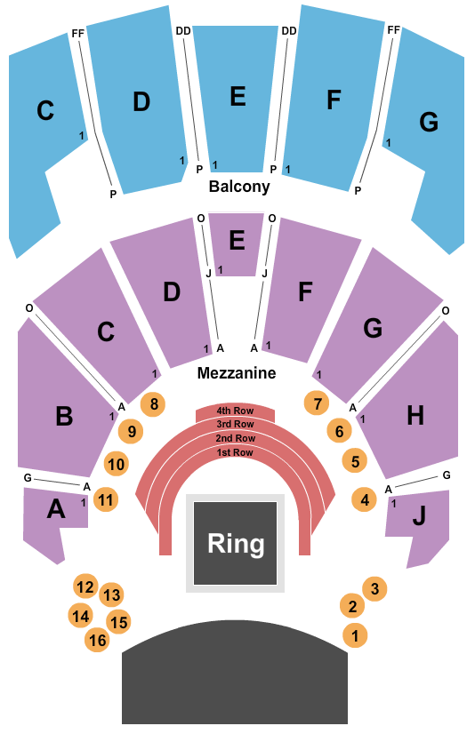 TempleLive - Cleveland Wrestling Seating Chart