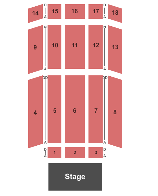 Massmutual Center - Exhibition Hall End Stage Seating Chart