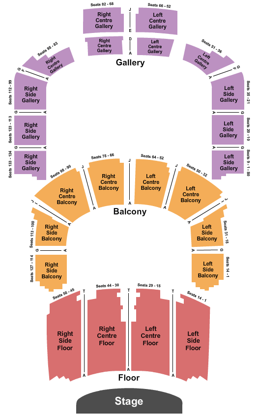 seating chart for Massey Hall - Endstage - eventticketscenter.com