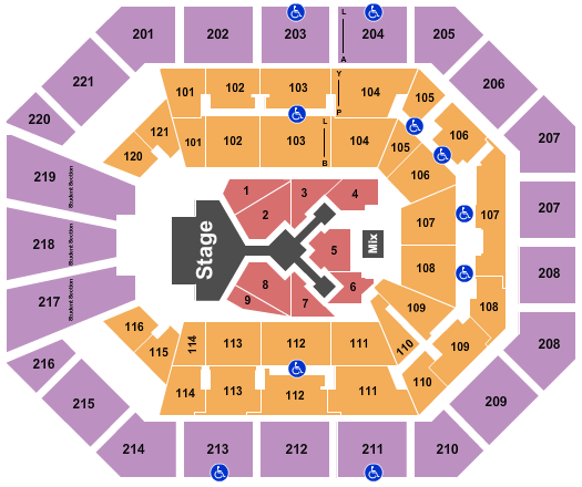 Matthew Knight Arena Dude Perfect 2023 Seating Chart