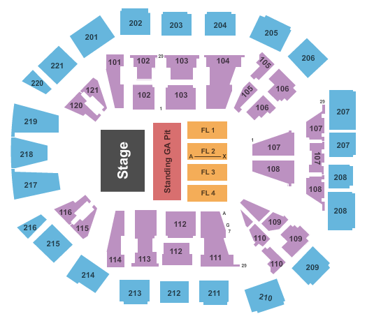 Matthew Knight Arena Endstage GA Seating Chart