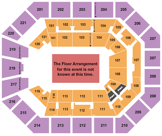 Matthew Knight Arena Generic Floor Seating Chart