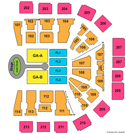 Matthew Knight Arena Lady Antebellum Seating Chart