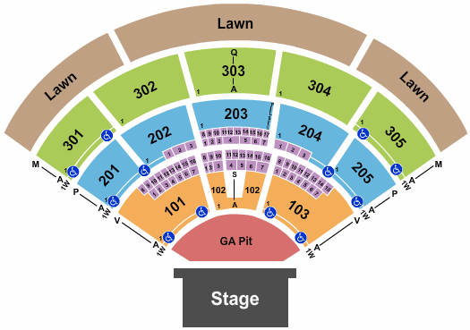 North Island Credit Union Amphitheatre Endstage GA Pit Seating Chart