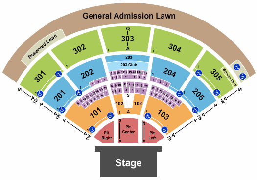 North Island Credit Union Amphitheatre End Stage Seating Chart