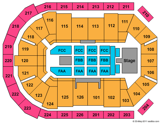 Maverik Center American Idol Seating Chart