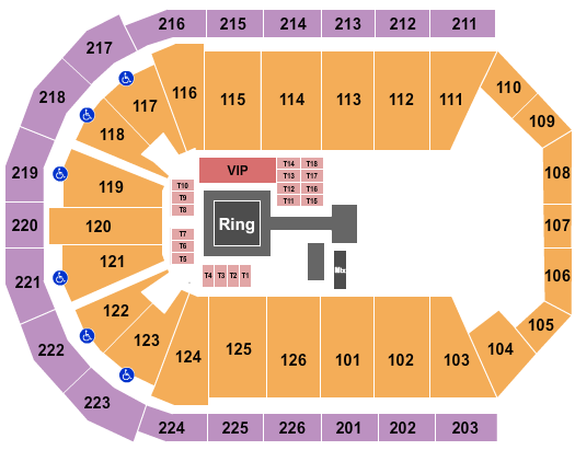 Maverik Center Bare Knuckle Fighting Seating Chart