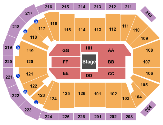 Maverik Center Center Stage 2 Seating Chart