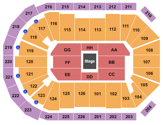 Maverik Center Center Stage Seating Chart