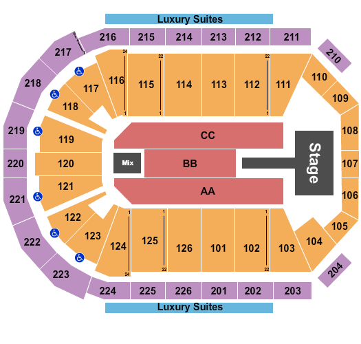 Maverik Center Endstage w/ Catwalk Seating Chart