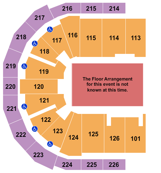 Maverik Center Generic Floor Seating Chart