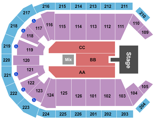 seating chart for Maverik Center - Pentatonix - eventticketscenter.com