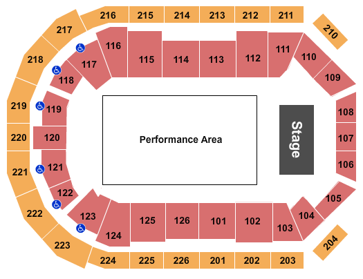 Maverik Center Performance Area Seating Chart