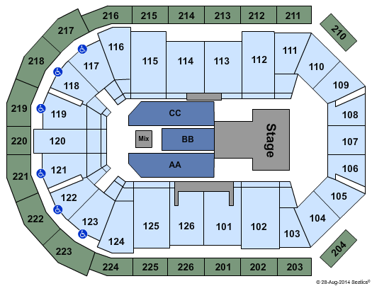 Maverik Center Standard Seating Chart