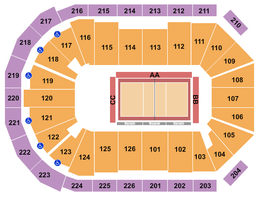 Maverik Center Volleyball Seating Chart