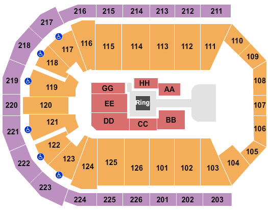 Maverik Center Wrestling - AEW Seating Chart