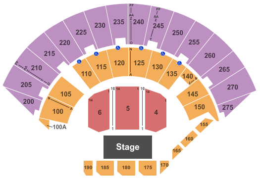 Mayo Civic Center Arena End Stage 3 Seating Chart