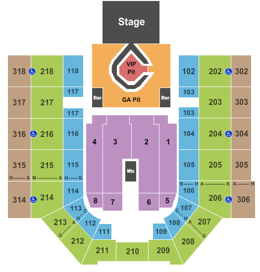 Mayo Clinic Health System Event Center Toby Keith Seating Chart