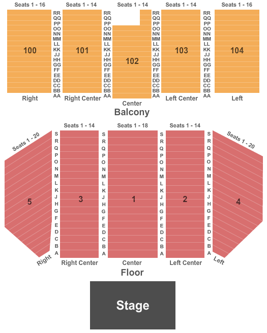 McAllen Convention Center Standard Seating Chart