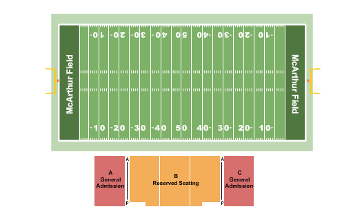 McArthur Field Football Seating Chart