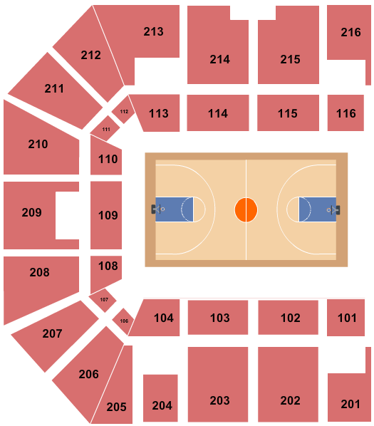 Baptist Health Arena at Alumni Coliseum Basketball Seating Chart