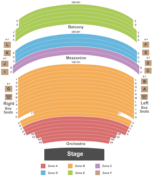 Mccallum Theater Numbered Seating Chart