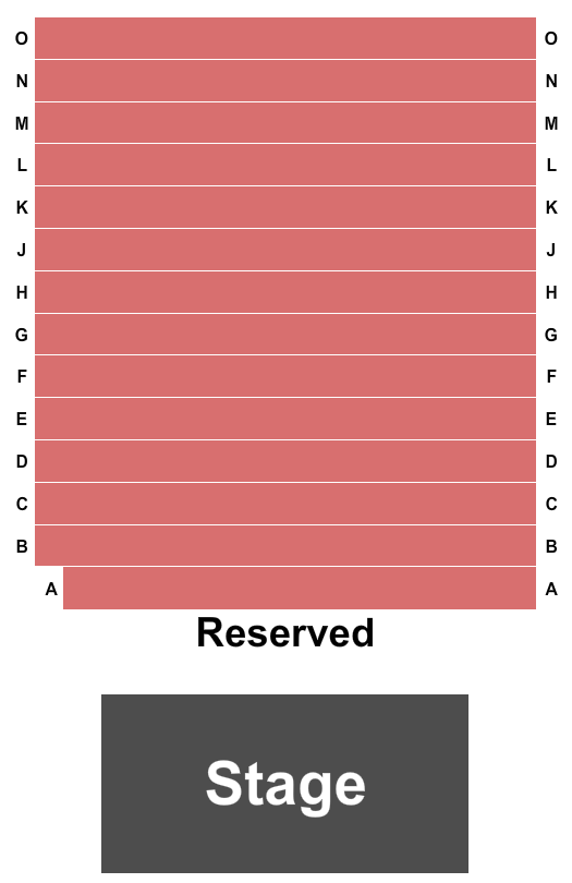 McCoy Studio Theater at Maui Arts & Cultural Center Endstage Seating Chart
