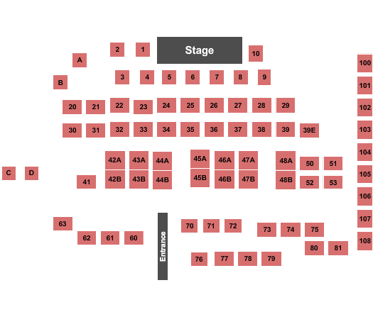McCurdy's Comedy Theatre Seating Chart