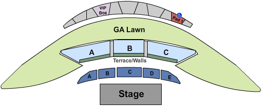 McGrath Amphitheatre Endstage Reserved - GA Lawn Seating Chart