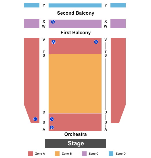 Mcguire Proscenium Stage - Guthrie Theater Endstage - Zone Seating Chart