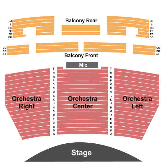 McIntyre Performing Arts Centre Endstage Seating Chart