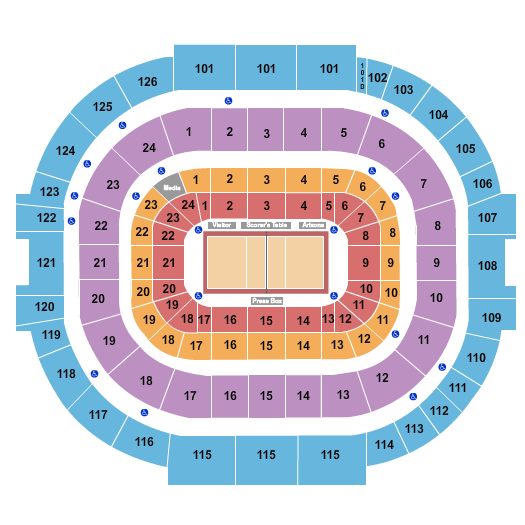 McKale Center Volleyball Seating Chart