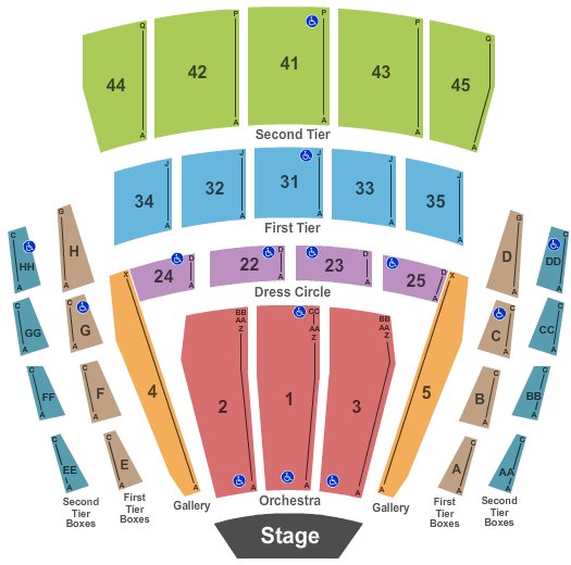 McCaw Hall Seating Map