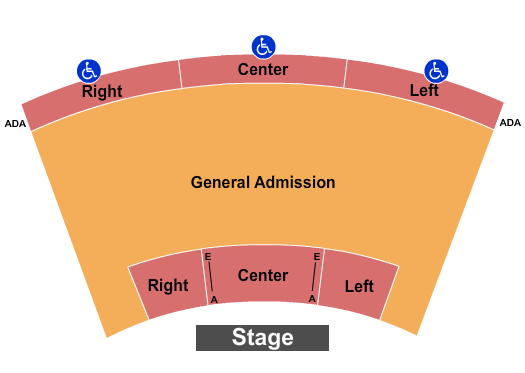 Mckelligon Canyon Theatre Endstage Reserved & GA Seating Chart