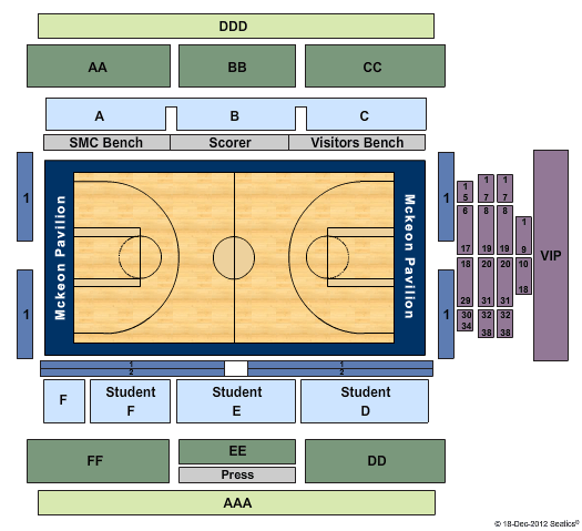 University Credit Union Pavilion Basketball Seating Chart