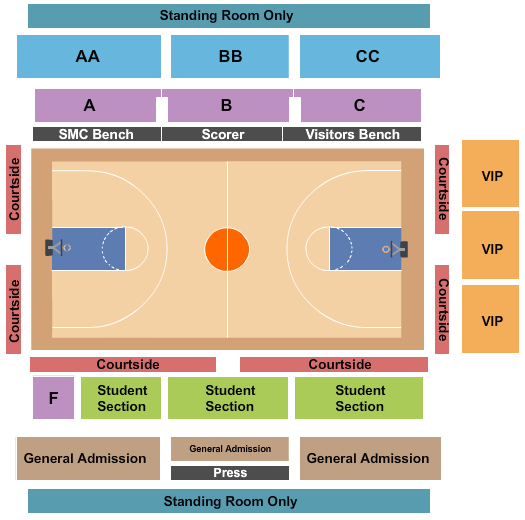 Mckeon Pavilion Seating Chart