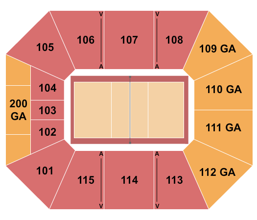 McLeod Center Northern Iowa Panthers Volleyball Seating Chart