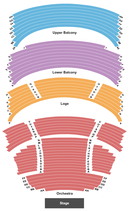 seating chart for Mead Theatre At Schuster Performing Arts Center - Endstage 2 - eventticketscenter.com
