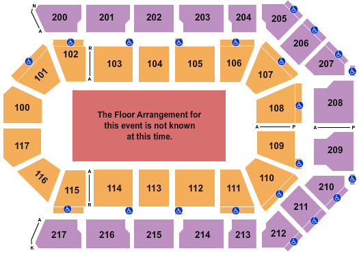Mechanics Bank Arena Generic Floor Seating Chart