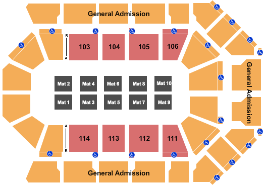 Mechanics Bank Arena Wrestling Seating Chart