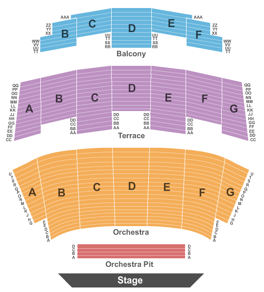 Seating Chart Bank Theater Chicago