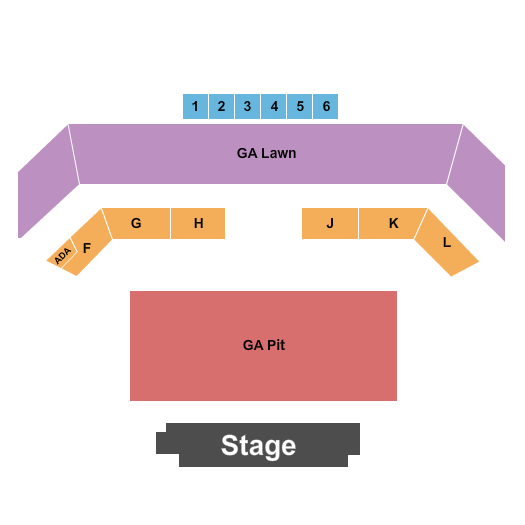 MegaCorp Pavilion Endstage GA Pit Seating Chart