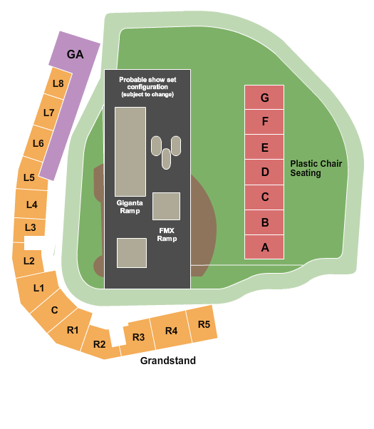 Melaleuca Field Nitro Circus Seating Chart