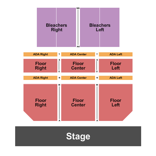 Melbourne Auditorium End Stage 2 Seating Chart