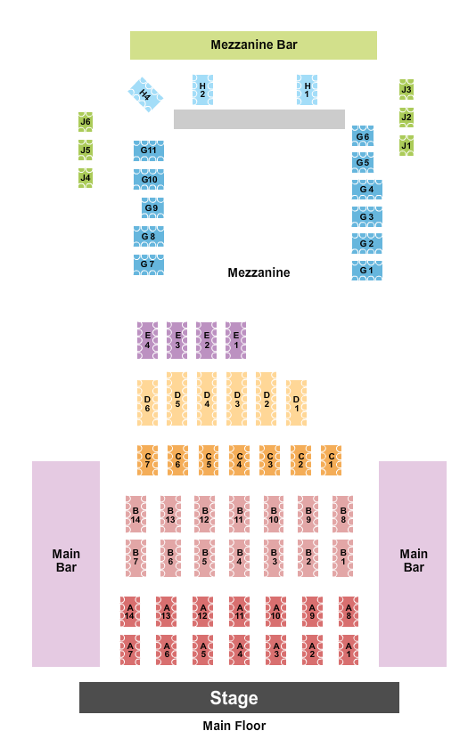 Melrose Ballroom Endstage 3 Seating Chart